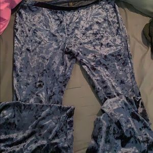 Navy blue velvet bellbottoms